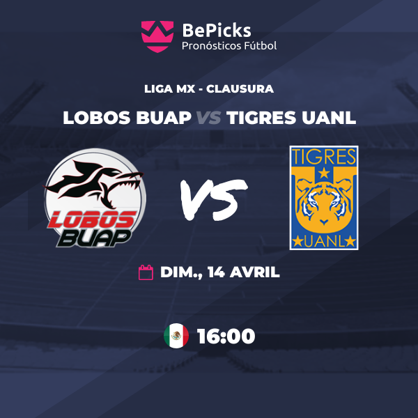 Lobos BUAP vs Tigres UANL - Pronostic, précédent et statistiques